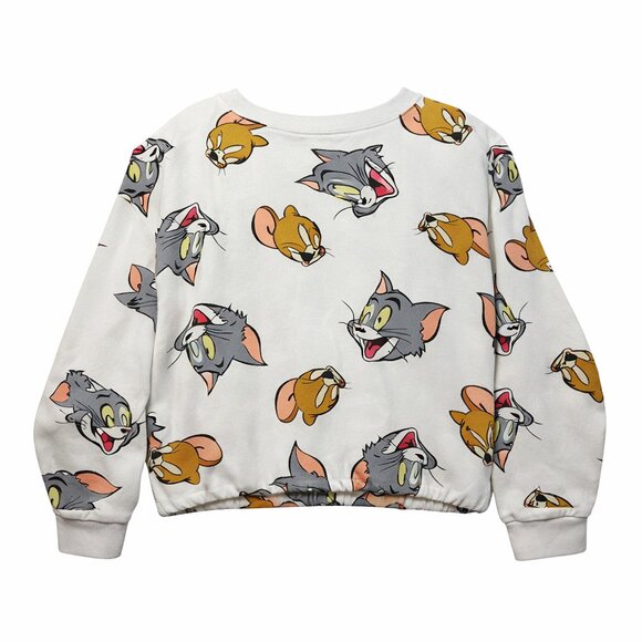 Tom & Jerry Graphic Sweatshirt Cozy Cotton Blend Size S - Picture 2 of 9